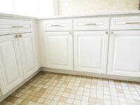 Close view of the white cabinet